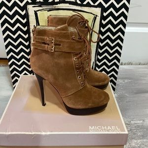 😍 Michael Kors Brown Suede Stilettos Boots ♥️👢